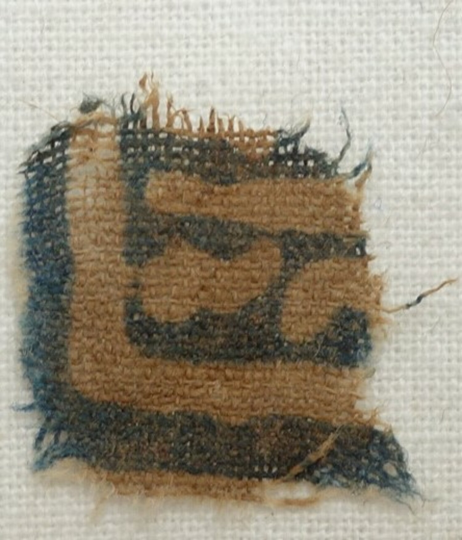 Fragment of medieval textile from India, excavated at Quseir al-Qadim, Egypt, in 1983 (TRC 2020.0245b).