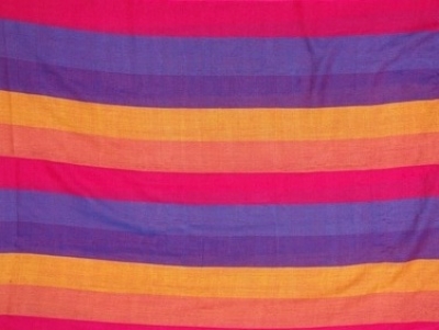 Scarve with the rainbow colours. Quito, Ecuador, 2002.