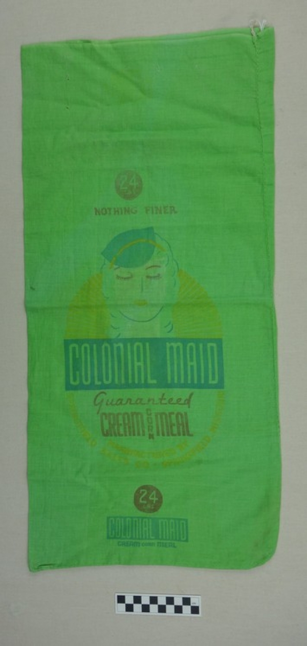 Dyed corn meal sack from the 1920's.