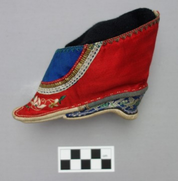 Early 20th century lotus shoe for a bride.