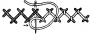 Schematic drawing of the tied herringbone stitch.