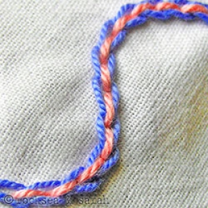 The backstitched chain stitch.