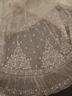 Embroidered muslin from what is now Bangladesh, early 19th century.
