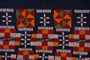 Section of a blouse with Job's Tears decoration from among the Karen, Myanmar.