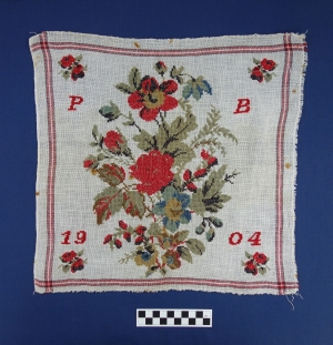 School sampler from The Netherlands, dated 1904.