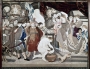 Tomyris, Queen of the Massagetae receiving the head of Cyrus. Embroidered picture, England, mid-17th century.