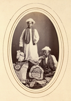 Two cloth and embroidery sellers, 
