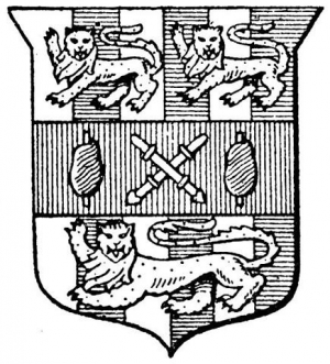 Arms of the Broderers' Company.