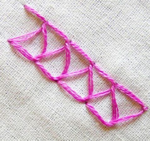 The closed feather stitch.