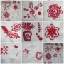 Various motifs of Guimar&atilde;es embroidery.