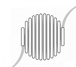 Schematic drawing of a satin stitch.