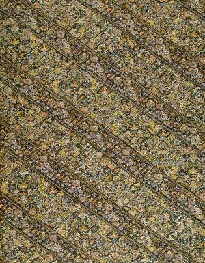 Fragment of Naqsh embroidery from Iran, 19th century.