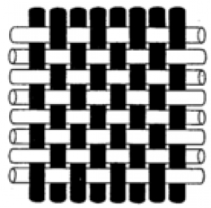 Schematic drawing of an even weave.