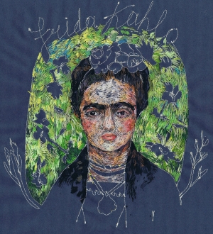 Portrait, embroidered by Lisa Smirnova.