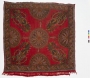 Iranian embroidered table cover, c. 1875. Given to the V&amp;A Museum by Nasir ud-Din Shah (r. 1848-1896).