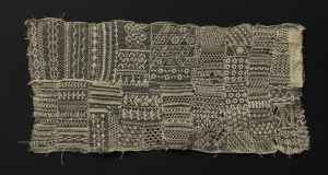 Embroidered net lace sampler, third quarter of the 19th century.