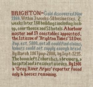 Text sampler of the No Town project, by Caroline McQuarrie, New Zealand, 2014.