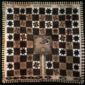Graveyard, or coffin quilt, mid-19th century, USA.