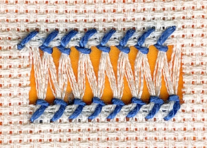 Example of a serpentine hem stitch.