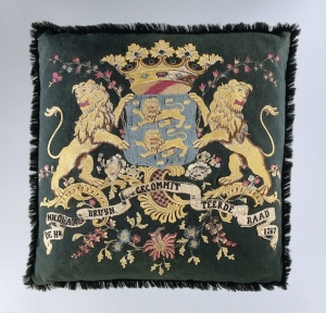 Magistrate's cushion with the West Friesland coat of arms, The Netherlands, 1767.