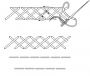 Schematic drawing of a long-armed cross stitch