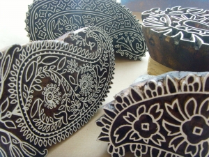 Indian printing blocks.