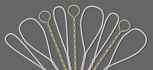 Twisted wire needles.