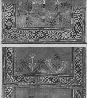 Pair of embroidered sleeves from 19th century Armenia.