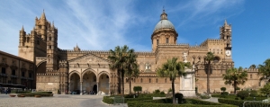 Palermo cathedral, built in the late 12th century, reputedly on top of the remains of a mosque.