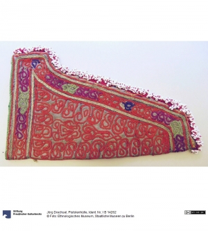 Embroidered handgun holster, Afghanistan.