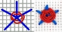 Schematic drawing of a spider's web.
