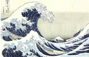 The Great Wave off Kanagawa, by Katsushila Hokusai.