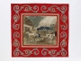 Inlay patchwork picture showing nostalgic, rustic scene, Britain, mid-19th century.