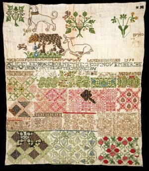 The Jane Bostocke Sampler, England, 1598.