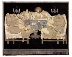 Altar dossal, embroidered by Edmund Harrison, c. 1630's.