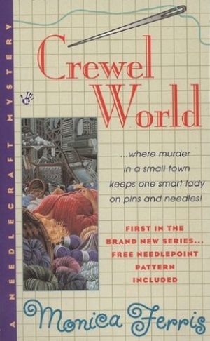 Cover of Monica Ferris's 'Crewel World', 1999.