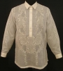 A barong togolok from the Philippines, made from pi&ntilde;a fabric, 