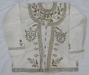 Woman's blouse with metal thread embroidery, Iran, early 20th century.