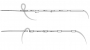 Two types of the long running stitch.
