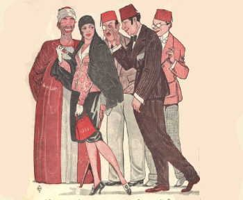 Cover page for the article 'Hemlines and aspirations. Western influence on Egyptian dress', by Lucie Ryzova. RAWI 11, 2021, pp. 88-95.