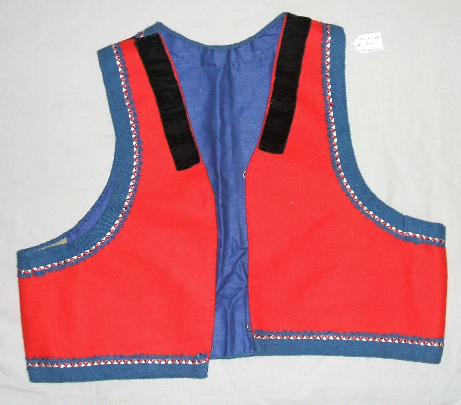 Woman's waistcoat from Marken, the Netherlands (TRC 2007.0156).