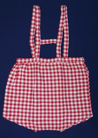 Young child's shorts made of gingham cloth, The Netherlands, 1940's (TRC 2010.0576).