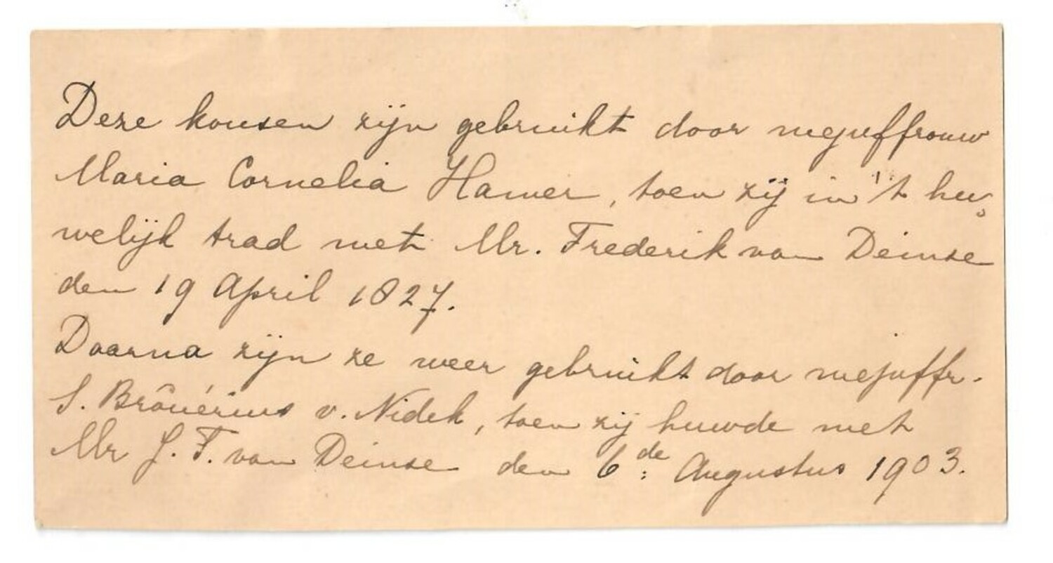Postcard with hand written text, with reference to bridal treasure, written after 1903 (TRC 2014.1060f).