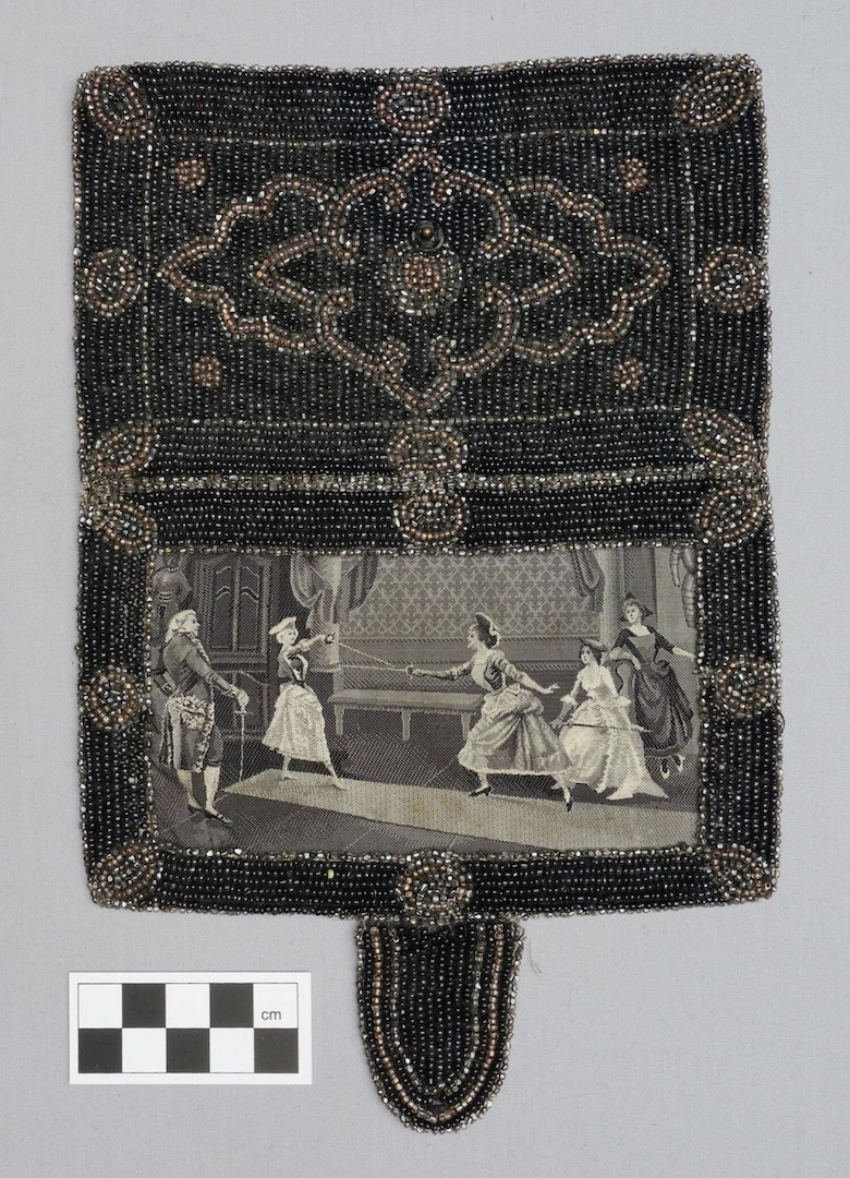 Small dance card holder, Stevengraph, France, c. 1920 (TRC 2015.0212).