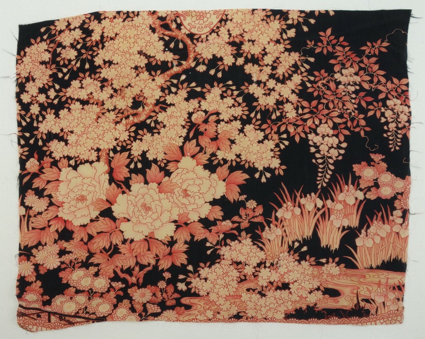 Sample of cloth with Orientalist motifs, Cuvelier/TRC collection, mid-1920's (TRC 2017.2797).