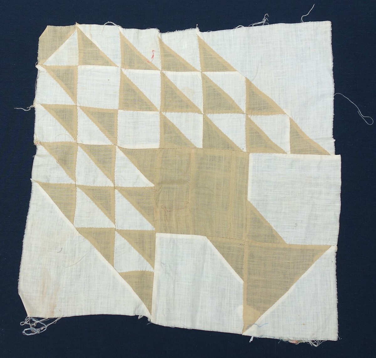 American quilt block, late 19th century, with 'Pine Tree' motif (TRC 2019.2047).