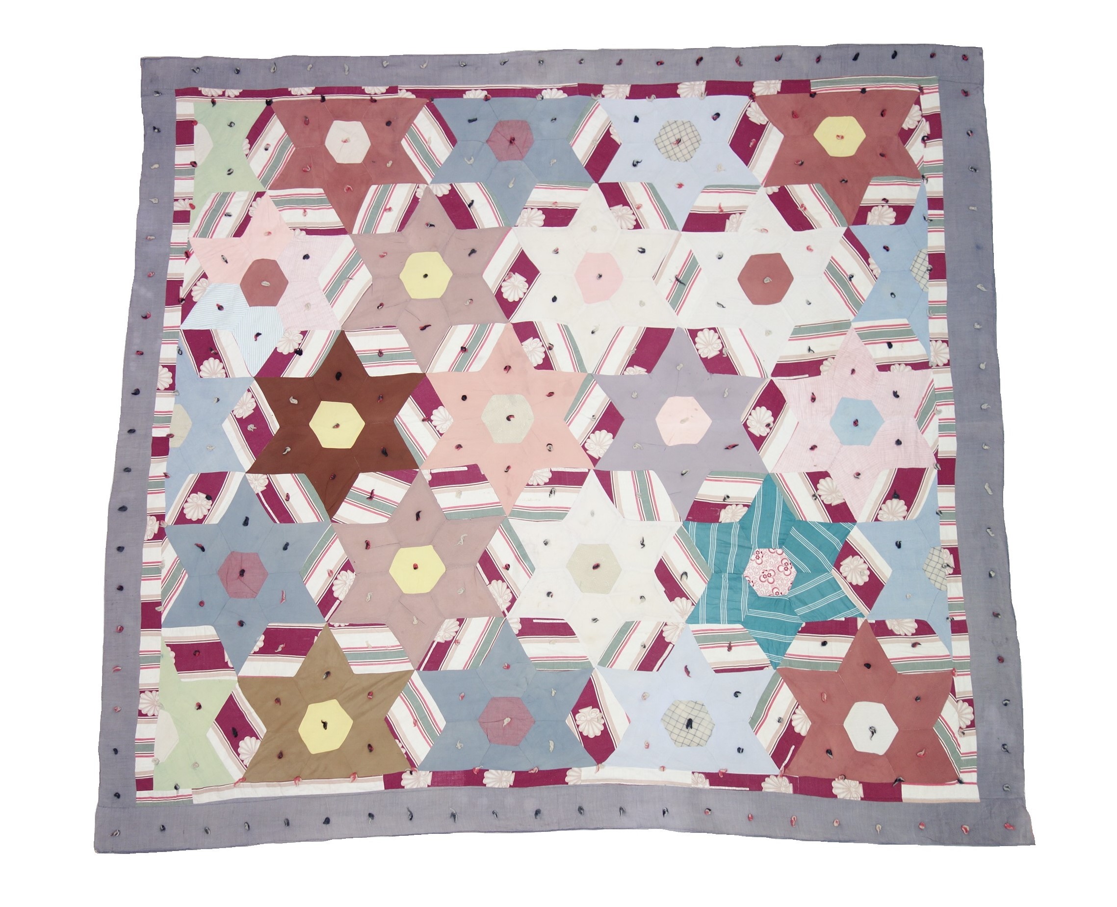 Mennonite relief quilt, made during WWII and sent after the war to Irnsum, Friesland, in the Netherlands  (TRC 2020.0193).