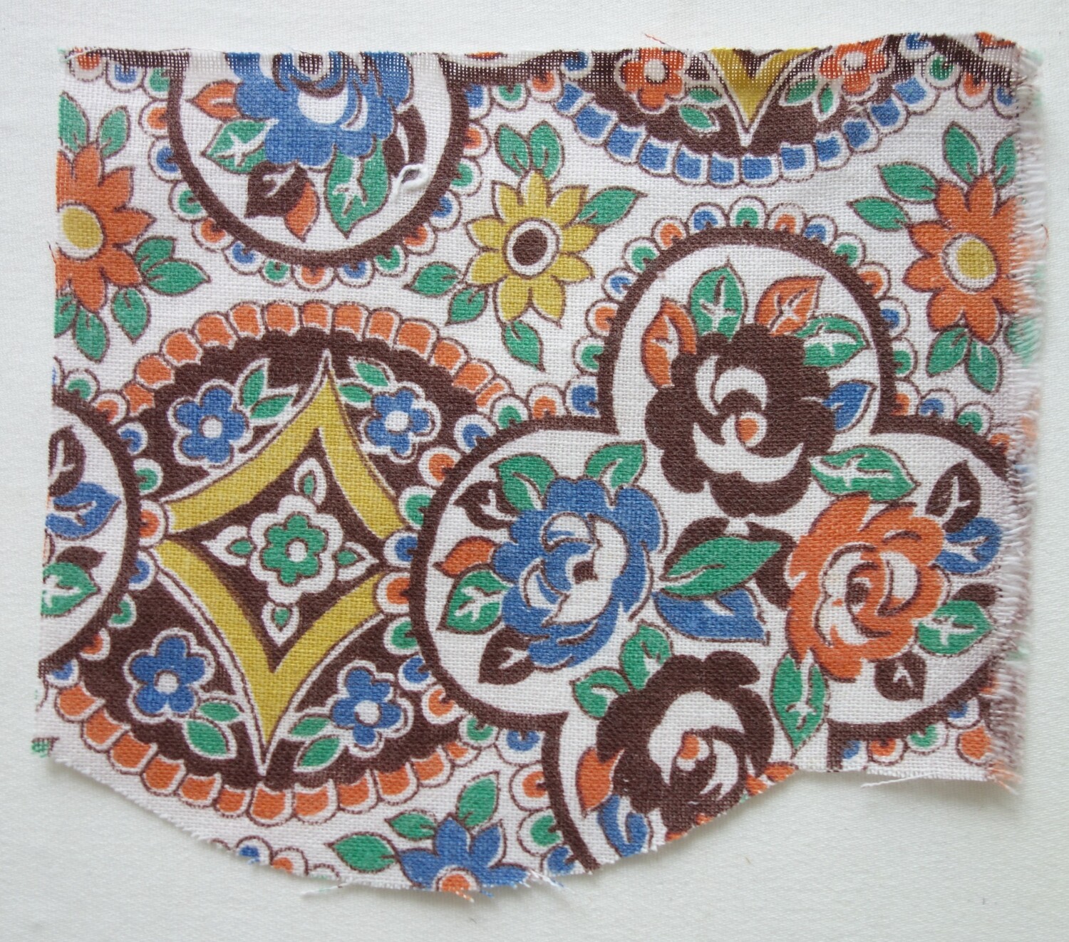 One of the over 200 feedsack samples from America currently being added to the TRC Catalogue online database, donated by Sherry Cook (TRC 2020.0815).