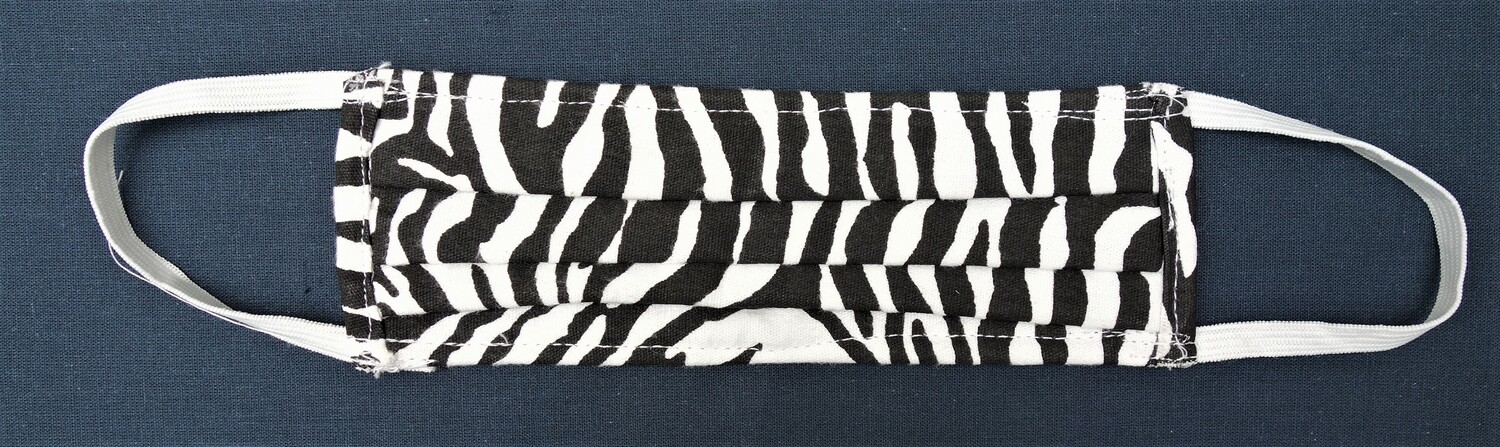 Corona face  mask from Kenya, with Zebra design, 2020 (TRC 2020.3759).