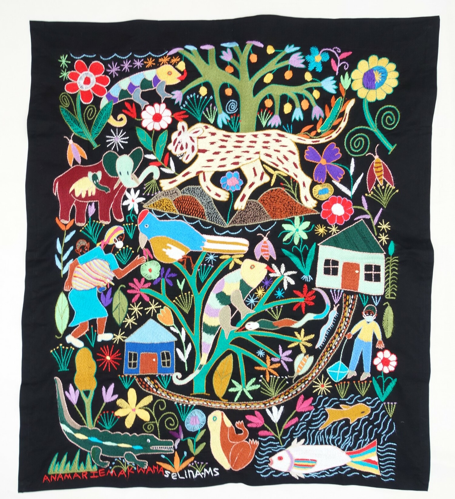 Mapula embroidery from South Africa, 2021 (TRC 2021.2542).